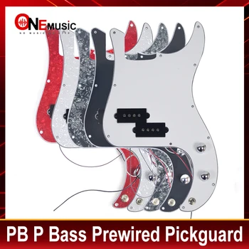 PB P Bass Prewired Naložen Pickguard Nič Ploščo z Pickup za 4 String P Bass Multi Barva