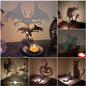 NOVO Spooktacular Halloween Shadow Dekor Novost teror svijećnjak Grozo Vzdušje Projekcija Dekoracijo dropshipping