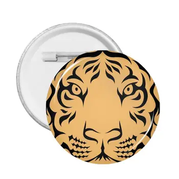 Tiger Divje Živali Kovinski Značko Srčkan Ovratnikom Mehke Gumb Pin Anime Značke za Oblačila Broška
