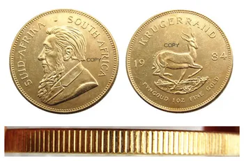 Južna Afrika 1984 1 oz Dokaz Krugerrand pozlačeni Kopija Kovanca