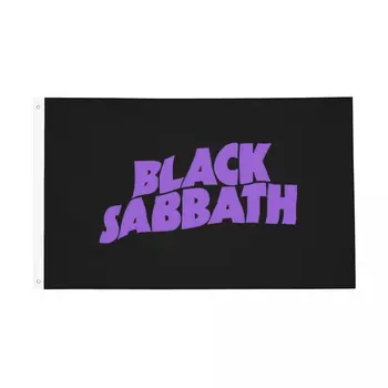 Črna Sabbathe Glasbe, Zastava Dvojno Stranicami Notranja Zunanja Banner Rock 2 Grommets Sobi Doma Domu Stenski Dekor