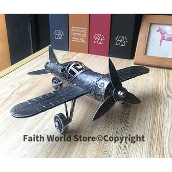 A2 # TOP KUL ROCK Letnik handcraft Retro železa Svetovno Vojno Borec battleplane model --HOME office BAR RETRO Dekor umetnosti kip