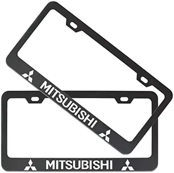 2pcs Black Združljiv z Mitsubishi registrske Tablice Okvir Oznako Licence Okvir (fit Črna Mitsubishi Sy)