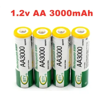 1,2 V baterije AA 3000mAh NI MH AA Predhodno Napolnjena Baterija za ponovno Polnjenje Ni-MH aa Baterije Za Igrače, Kamero, Mikrofon