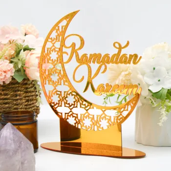 DIY Ramadana Luna Akril Namizni Okras Eid Mubarak Doma Dekor Kareem Darilo Stranka Okraski Za Dom
