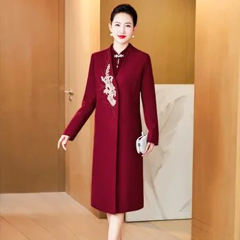 Yourqipao 2023 Novi Kitajski Hanfu Cheongsams Mati Nevesta Obleke Kitajska Poročno zabavo Obleko za Ženske Cocktail Večer Oblek