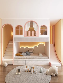 Prilagodite izdelek blagovne znamke otroški sobi celo hišo po meri potisnite postelja visoka in nizka postelja pograd duplex loft posteljo