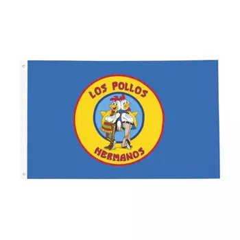 Los Pollos Hermanos Logotip Znane Serije Zastavo na Prostem Banner 2 Grommets Breaking Bad Dekoracijo Zbledi Dokaz 60x90 90x150cm Zastav