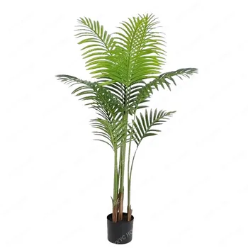 Emulational Zelenja Bonsaj Areko (Palm Bionic Rastlin V Zaprtih Prostorih Majhne Ponaredek Dreves Skandinavski Slog Tleh Bonsaj Dekorativne Okraske