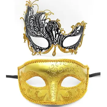 Črno Zlato, Cosplay Ples Kostum Maturantski Dobave Polovico Obraza Ples Maškarada Kovinske Maske Lobanje Stranka Masko
