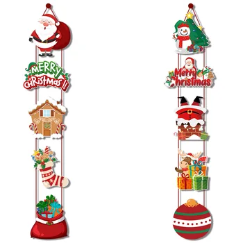2023 Vesel Božič Dekorativni Vrata Visi Banner Santa Claus Snežaka Elk Couplet Božični Dekor za Dom Okraski Božič