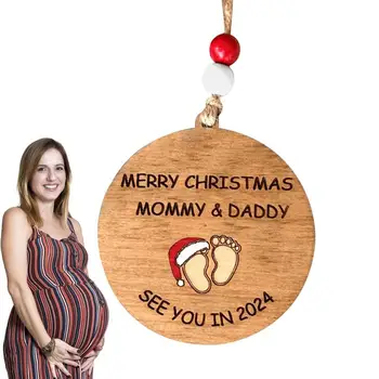 Les Krog Nosečnosti Ornament Prijavite Univerzalno Ženske Občutek Dobro Znaki Kazalnik Božično Drevo Hangable Baby Tuš Darila