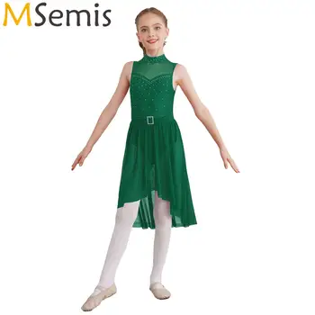 Otroci Dekleta Nosorogovo Balet Lirično Sodobno Plesno Obleko Vgrajeno v Hlačke Ljudski Ples Leotard Obleko umetnostno Drsanje Ples Kostum