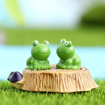 1/5pcs Mini Živali Žaba Številke Kip Miniaturni Bonsaj DIY Smolo Obrti Terarija Figur Pravljice Vrt Lutke Figur