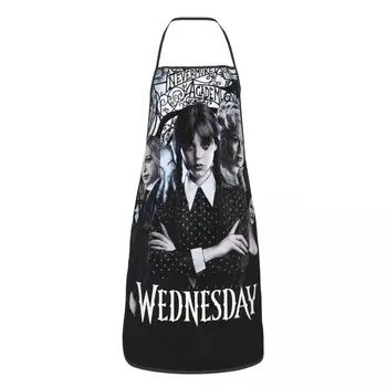 Po meri hlače z Oprsnikom sredo Addams Predpasnik za Moške, Ženske Unisex Odraslih Chef v Kuhinji Kuhanje Nadnaravno Komedija Tablier Kuhinje Slikarstvo