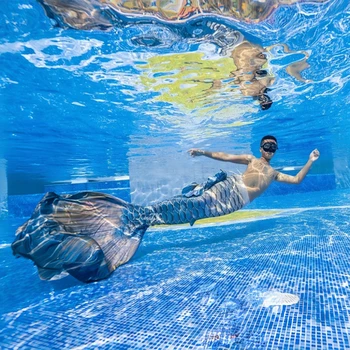 Ženska morska deklica Rep Za Plavanje 3D HD Odraslih Swimmable Kopalke Lahko Dodate Monofin Za Prosto Potapljanje Model Stretchy Brilliance