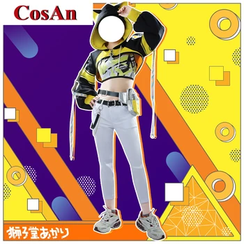 CosAn Anime Vtuber NIJISANJI Shishido Akari Cosplay Kostum Moda Lep Enotno Spolne Aktivnosti Stranka Vlogo Igrajo Oblačila
