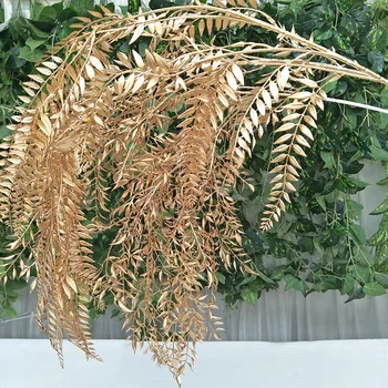Zlata Serija Simulacije Rastlin Na Debelo Simulacije Cvetje Ponaredek Cvet Megle Maple Leaf Phoenix Rep Poročno Dekoracijo Zaslon