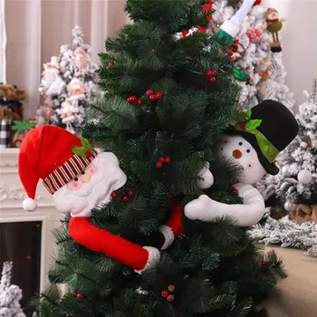 105 cm Leuke Knuffels De Boom Pop Kerstman Sneeuwpop Kerstboom Ornament Feestelijke Dekor Noel Sfeer Doek Božič Nieuwe jaar 2022