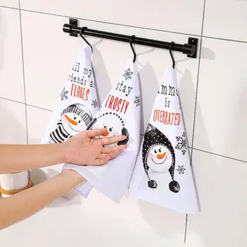 Uporabna, Lahka Jed Brisačo Močno Absorpcije Vode V Kuhinji Čiščenje Božič Stilov Počitnice Čaj Snežaka Ročno Brisačo