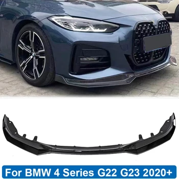 Za BMW G22 G23 4 Serije 2020 Sprednji Odbijač za Ustnice Body Kit Spojler Strani Splitter Zaščito Kritje Stražar Pribor Črnega Ogljika Videz