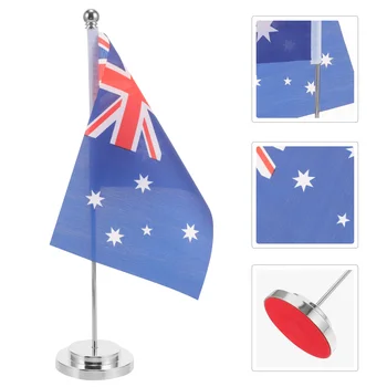 1 Nastavite Namizje Avstralsko Zastavo pisarne Zastavo Dekor Državi Zastave, Ornament Namizni Zastavo s Stojalom