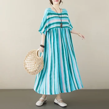 2023 Nov Prihod Cvjetnim Tiskanja Prairie Chic Vintage Poletje Obleko Počitnice Na Prostem, Potovanja Modni Stil Žensk Plaži Priložnostne Obleko