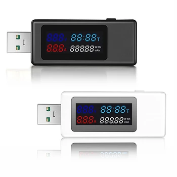 6 V 1 USB Tester DC4-30V IPS Zaslon Digitalni Napetost Moč Merjenje Zmogljivosti Meter Detektor Za tok, Napetost