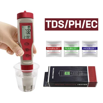 3 v 1 TDS/PH/ES Strokovno Digitalni Vode Tester Kakovost Vode Monitor Tester Komplet za Bazeni Pitne Vode Test