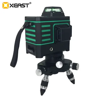 XEAST 12 linijo 3D laserski ravni XE-360 360 g Horizontalna In Vertikalna Self-izravnavanje Križ Linijo 3D Zeleni laser ravni