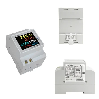 Din Rail AC Monitor 6IN1 100A Napetosti tok Faktor Moči Aktivno KWH Električne Energije, ki je Frekvenčni Merilnik VOLT AMP