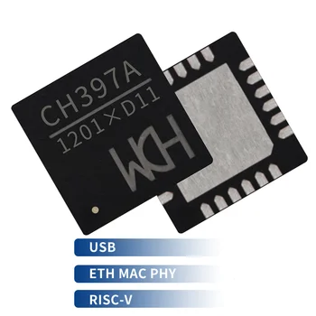 CH397 Visoko integriran USB NIC čip RISC-V MCU Ethernet MAC PHY 5Pcs/veliko