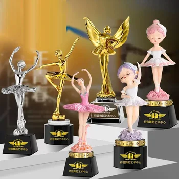 Electroplated Zlata Smole Ples Slika Kiparstvo Trophy, otroški Ples, Balet konkurence, Ustvarjalne trgovina s Spominki, Nagrado Dekor, 1Pc