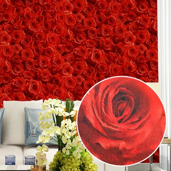 Romantični Rdeče Rose Cvet Ozadje Papel Freske 3d Cvetlični Ozadje za Steljo Soba, Poročna Soba 3d Blue Rose Steno stensko