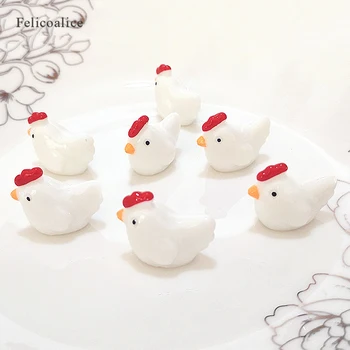 10pcs 3D Mini Srčkan Petelin Chick Živali Miniaturne Figurice Okraski Za Dom, Vrt Velikonočni Dekor Sluzi Čare