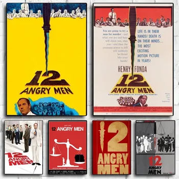 12 Angry Men Film Plakat DIY Plakat Kraft papir, Kraft Papir Letnik Plakat Steno Umetnosti Slikarstva Študija Nalepke Big Szie Stensko Slikarstvo