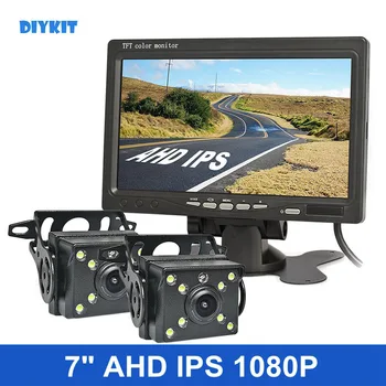 DIYKIT 7inch AHD IPS Backup Avto Monitor vodoodporna LED Nočno Vizijo 1080P AHD Pogled od Zadaj Avto Kamera za Avtobus Čolnu Tovornjak