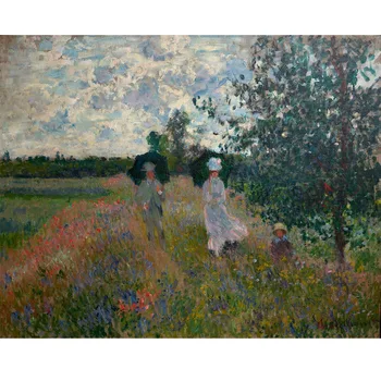 Ročno poslikane visoka kakovost reprodukcije Promenadi blizu Argenteuil za Claude Monet Krajine oljno sliko za dnevno sobo